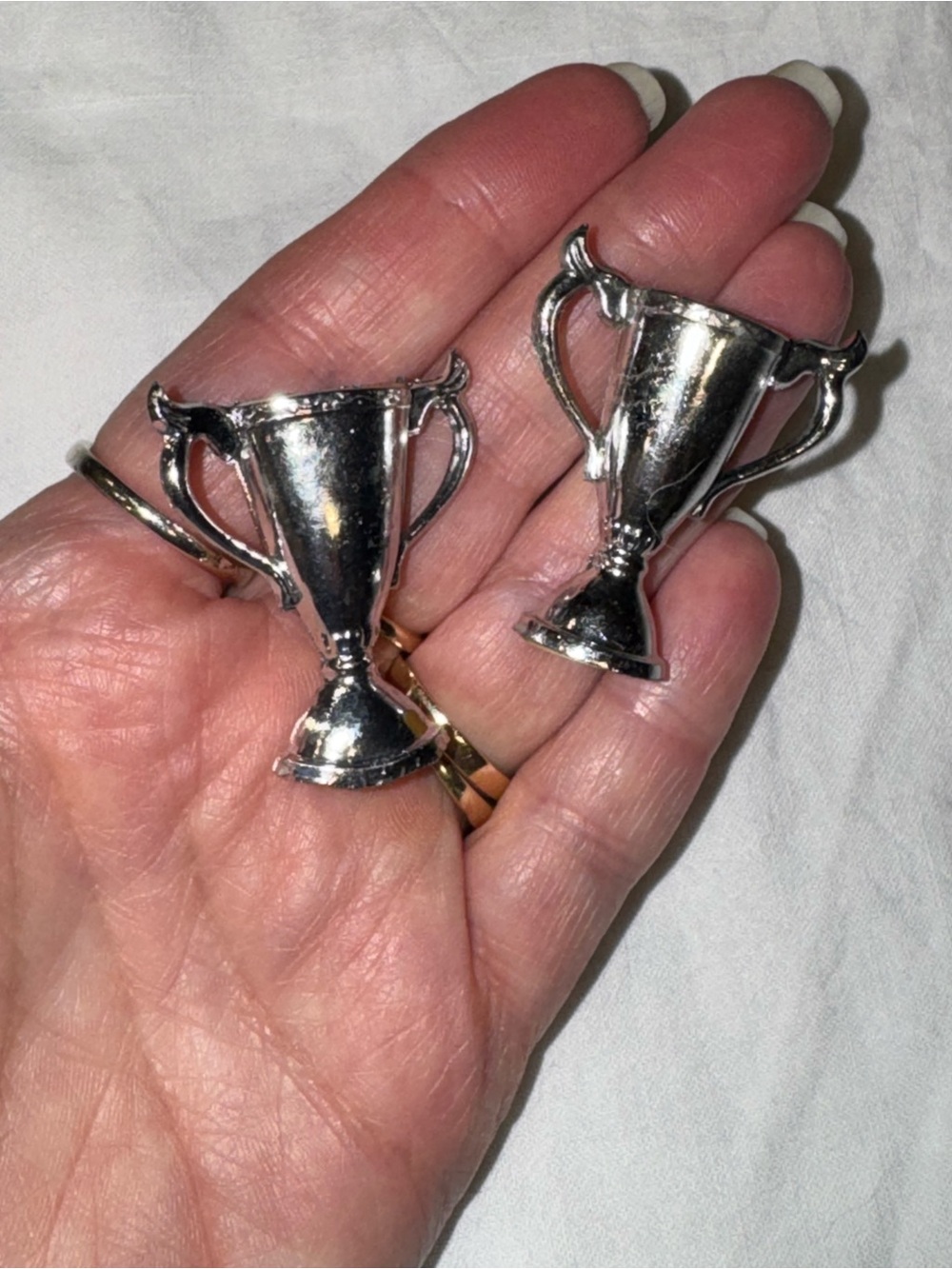 Vintage Barbie Silver Metal Trophy Pair